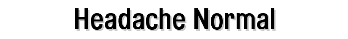 Headache Normal font